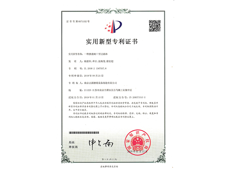 一種搪玻璃T型過濾器